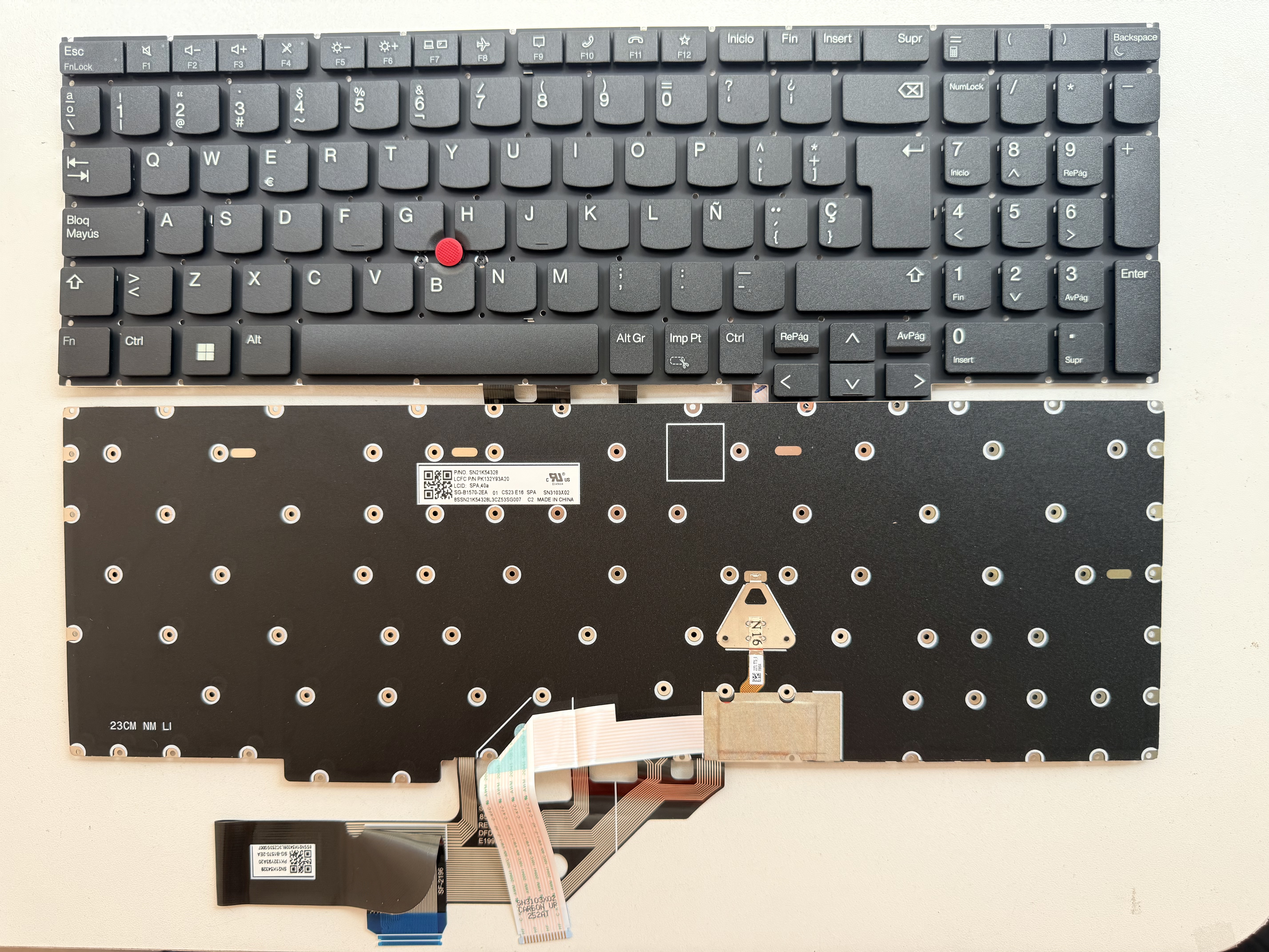 Picture of Laptop Spanish keyboard forNew Replacement Laptop Keyboard For IBM E16 GEN1/E16 GEN2 BLACK With Point Sp Layout